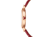 Buy Shop Bvlgari Divas Dream Diamonds Mother of Pearl Dial Red Leather Strap Watch for Women - DREAM102840 USA Online