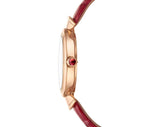 Buy Shop Bvlgari Divas Dream Diamonds Mother of Pearl Dial Red Leather Strap Watch for Women - DREAM102840 USA Online