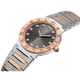 Buy Shop Bvlgari Lady Quartz Diamonds Grey Dial Two Tone Steel Strap Watch for Women - BVLGARI103067 USA Online
