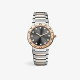 Buy Shop Bvlgari Lady Quartz Diamonds Grey Dial Two Tone Steel Strap Watch for Women - BVLGARI103067 USA Online