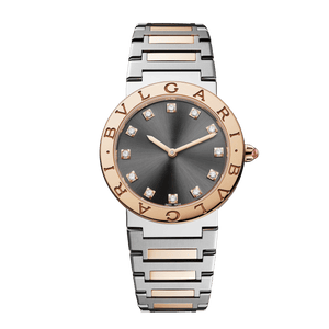 Buy Shop Bvlgari Lady Quartz Diamonds Grey Dial Two Tone Steel Strap Watch for Women - BVLGARI103067 USA Online