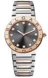 Buy Shop Bvlgari Lady Quartz Diamonds Grey Dial Two Tone Steel Strap Watch for Women - BVLGARI103067 USA Online