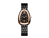 Buy Shop Bvlgari Serpenti Seduttori Black Dial Black Steel Strap Watch for Women - SERPENTI103704 USA Online