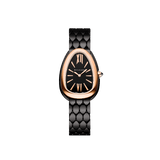 Buy Shop Bvlgari Serpenti Seduttori Black Dial Black Steel Strap Watch for Women - SERPENTI103704 USA Online