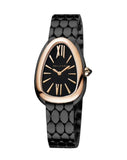 Buy Shop Bvlgari Serpenti Seduttori Black Dial Black Steel Strap Watch for Women - SERPENTI103704 USA Online