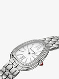 Buy Shop Bvlgari Serpenti Seduttori Diamonds Silver Dial Silver Steel Strap Watch for Women - SERPENTI103361 USA Online