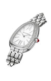 Buy Shop Bvlgari Serpenti Seduttori Diamonds Silver Dial Silver Steel Strap Watch for Women - SERPENTI103361 USA Online