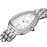 Buy Shop Bvlgari Serpenti Seduttori Diamonds Silver Dial Silver Steel Strap Watch for Women - SERPENTI103361 USA Online