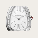 Buy Shop Bvlgari Serpenti Seduttori Diamonds Silver Dial Silver Steel Strap Watch for Women - SERPENTI103361 USA Online