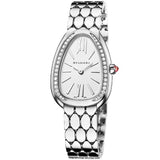 Buy Shop Bvlgari Serpenti Seduttori Diamonds Silver Dial Silver Steel Strap Watch for Women - SERPENTI103361 USA Online