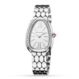 Buy Shop Bvlgari Serpenti Seduttori Diamonds Silver Dial Silver Steel Strap Watch for Women - SERPENTI103361 USA Online