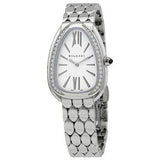 Buy Shop Bvlgari Serpenti Seduttori Diamonds Silver Dial Silver Steel Strap Watch for Women - SERPENTI103361 USA Online