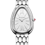Buy Shop Bvlgari Serpenti Seduttori Diamonds Silver Dial Silver Steel Strap Watch for Women - SERPENTI103361 USA Online