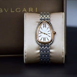 Buy Shop Bvlgari Serpenti Seduttori Quartz Silver Dial Silver Steel Strap Watch for Women - SERPENTI103144 USA Online
