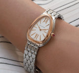Buy Shop Bvlgari Serpenti Seduttori Quartz Silver Dial Silver Steel Strap Watch for Women - SERPENTI103144 USA Online