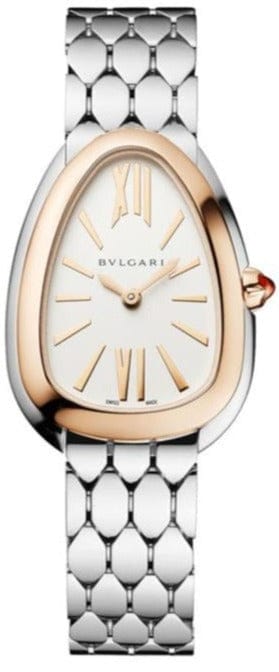 Buy Shop Bvlgari Serpenti Seduttori Quartz Silver Dial Silver Steel Strap Watch for Women - SERPENTI103144 USA Online