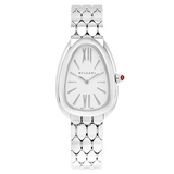 Buy Shop Bvlgari Serpenti Seduttori Quartz White Dial Silver Steel Strap Watch for Women - SERPENTI103141 USA Online