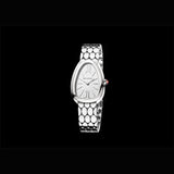 Buy Shop Bvlgari Serpenti Seduttori Quartz White Dial Silver Steel Strap Watch for Women - SERPENTI103141 USA Online