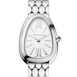 Buy Shop Bvlgari Serpenti Seduttori Quartz White Dial Silver Steel Strap Watch for Women - SERPENTI103141 USA Online
