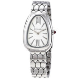 Buy Shop Bvlgari Serpenti Seduttori Quartz White Dial Silver Steel Strap Watch for Women - SERPENTI103141 USA Online