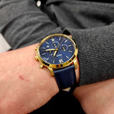 Buy Shop Fossil Neutra Chronograph Blue Dial Blue Leather Strap Watch for Men - FS5790 USA Online