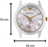 Buy Shop Emporio Armani Classic Quartz Silver Dial Two Tone Steel Strap Watch For Men - AR1824 USA Online