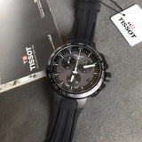 Buy Shop Tissot T Race Cycling Chronograph Black Dial Black Rubber Strap Watch For Men - T111.417.37.441.03 USA Online
