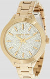 Buy Shop Michael Kors Slim Runway Crystals Gold Dial Gold Steel Strap Watch for Women - MK1046 USA Online