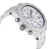 Nixon 51-30 Chronograph White Dial White Steel Strap Watch for Men - A083-1255