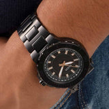 Buy Shop Guess Track Black Dial Black Steel Strap Watch for Men - GW0426G3 USA Online