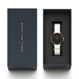 Buy Shop Daniel Wellington Classic Petite Dover Black Dial White NATO Strap Watch For Women - DW00100312 USA Online