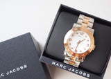 Buy Shop Marc Jacobs Amy Silver Dial Two Tone Steel Strap Watch for Women - MBM3194 USA Online