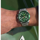 Buy Shop Fossil Sport Tourer Chronograph Green Dial Silver Steel Strap Watch for Men - FS6048 USA Online