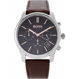 Buy Shop Hugo Boss Time One Black Dial Brown Leather Strap Watch for Men - 1513448 USA Online