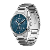 Buy Shop Hugo Boss Dapper Chronograph Blue Dial Silver Steel Strap Watch For Men - 1513927 USA Online
