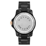 Movado 800 Series Black Dial Black Steel Strap Watch For Men - 2600162