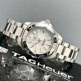 Tag Heuer Aquaracer Quartz Mother of Pearl White Dial Silver Steel Strap Watch for Women - WBD1411.BA0741