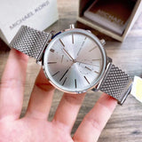 Buy Shop Michael Kors Jaryn Silver Dial Silver Mesh Bracelet Watch for Men - MK8541 USA Online