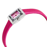 Buy Shop Gucci G-Frame Square Fuchsia Mother of Pearl Dial Fuchsia Leather Strap Watch For Women - YA128533 USA Online
