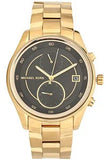 Buy Shop Michael Kors Blair Quartz Black Dial Gold Steel Strap Watch For Women - MK6497 USA Online