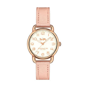 Buy Shop Coach Delancey Cream Dial Blush Pink Leather Strap Watch for Women - 14502750 USA Online