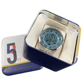 Buy Shop Fossil Townsman Automatic Skeleton Blue Dial Silver Steel Strap Watch for Men - ME3073 USA Online