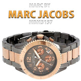 Marc Jacobs Marc Chronograph Grey Dial Two Tone Steel Strap Watch for Men - MBM3157