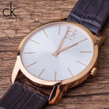 Buy Shop Calvin Klein City White & Gold Dial Brown Leather Strap Watch For Women - K2G23620 USA Online