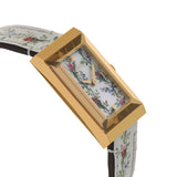 Buy Shop Gucci G-Frame Floral Mother of Pearl Dial White Leather Strap Watch For Women - YA147407 USA Online