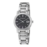 Buy Shop Burberry The City Black Dial Silver Steel Strap Watch for Women - BU9101 USA Online