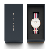 Buy Shop Daniel Wellington Classic Canterbury White Dial Two Tone NATO Strap Watch For Women - DW00100030 USA Online