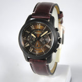 Buy Shop Fossil Grant Chronograph Brown Dial Brown Leather Strap Watch for Men - FS5088 USA Online