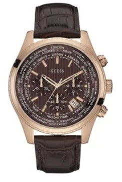 Buy Shop Guess Pursuit Chronograph Brown Dial Brown Leather Strap Watch for Men - W0500G3 USA Online