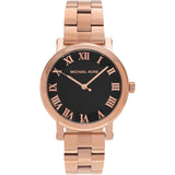 Buy Shop Michael Kors Noire Black Dial Rose Gold Steel Strap Watch for Women - MK3585 USA Online
